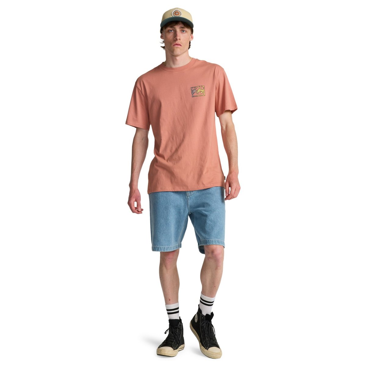 T shirt manches courtes CRAYON WAVE rose dusty rose, BILLABONG
