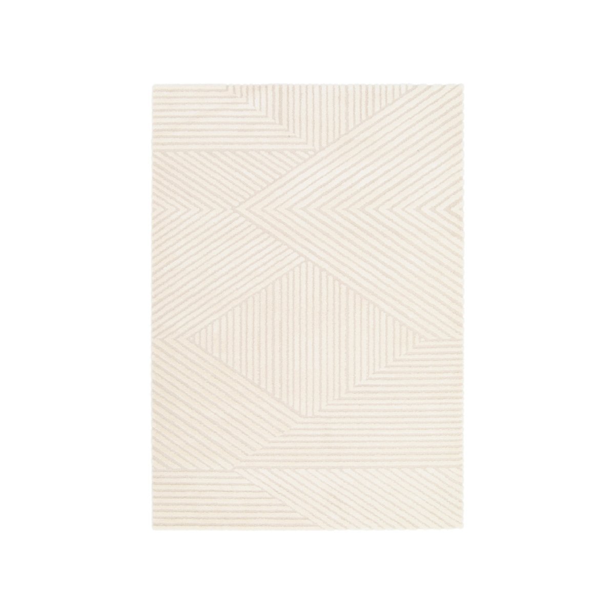 Tapis poils courts style moderne, OLIVIER beige, BOBOCHIC