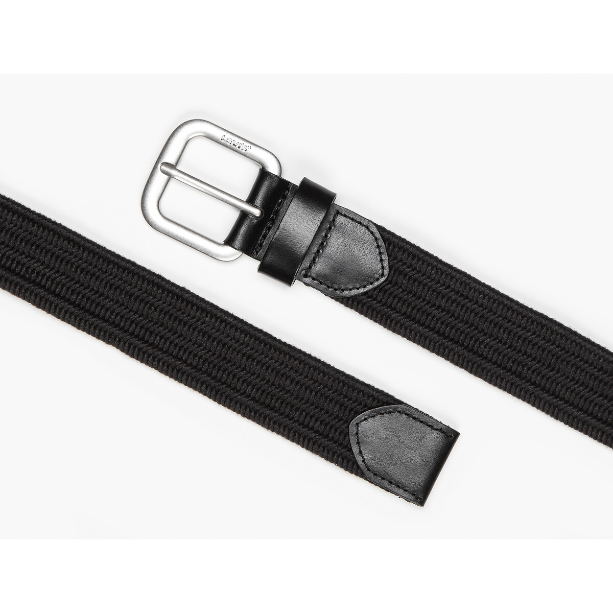 Woven Plaited Elasticated Belt black, LEVI'S