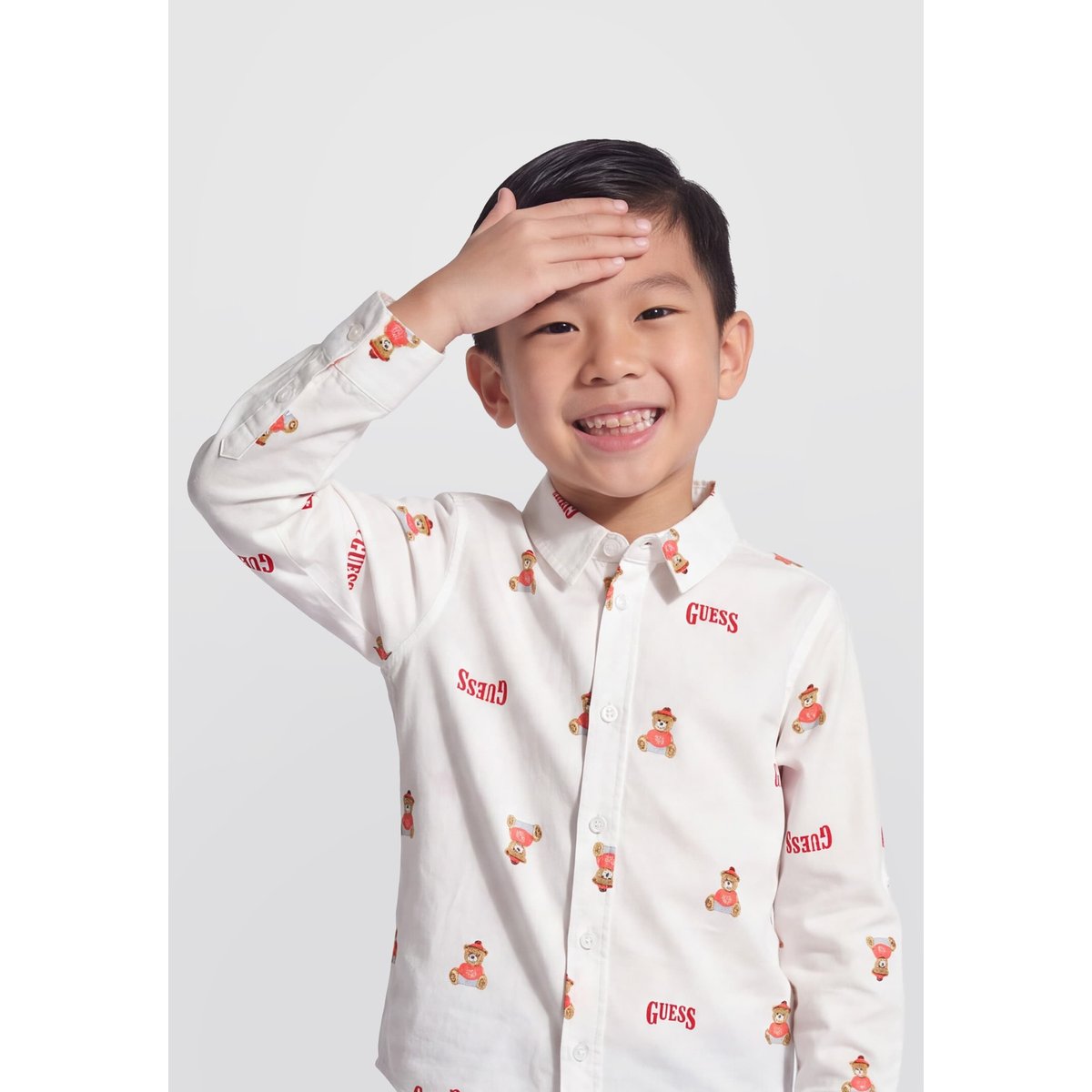 Chemise Oxford Ajustable blanc multi, GUESS KIDS