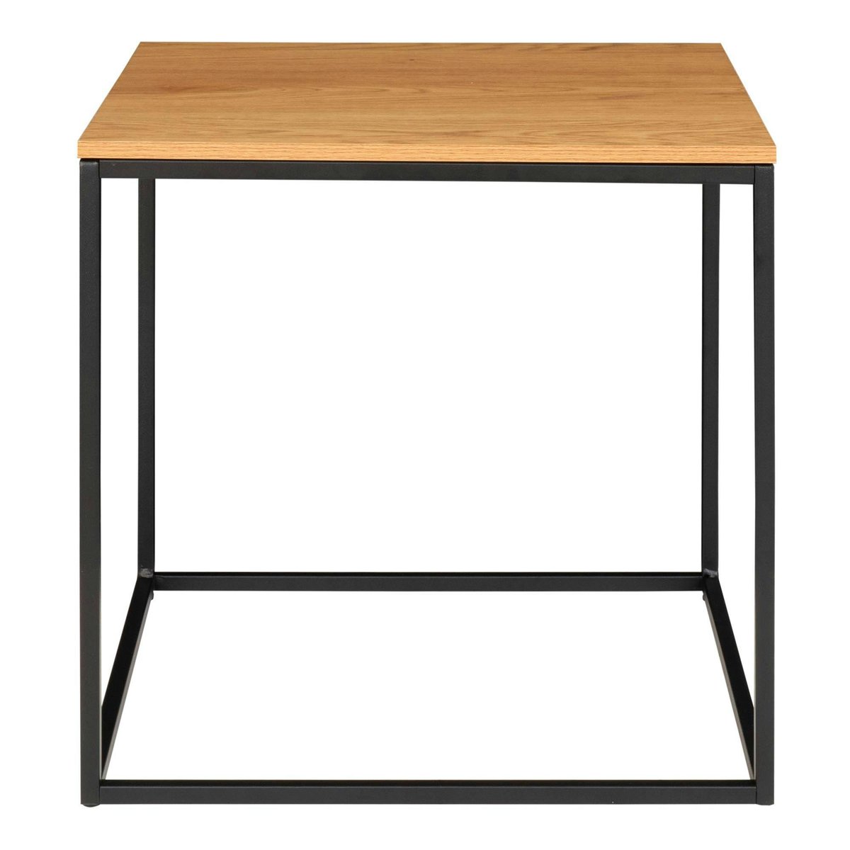 Bout de canapé carré bois / métal bois clair, PIER IMPORT