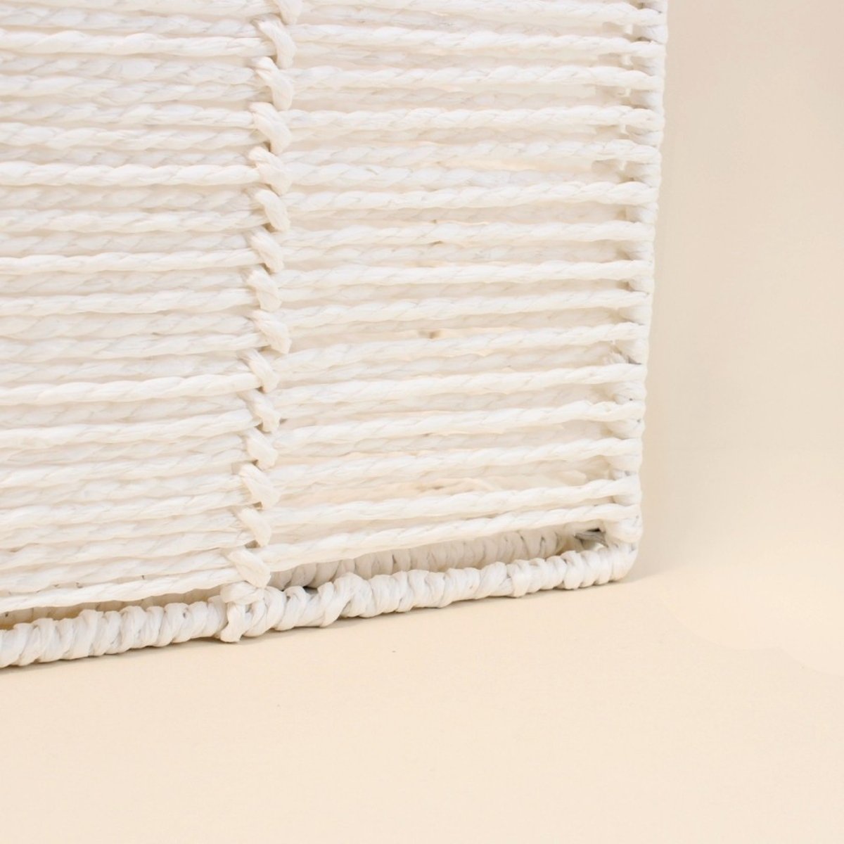 Cube rangement pliable en papier blanc 31x31x31cm blanc, ORNAMI