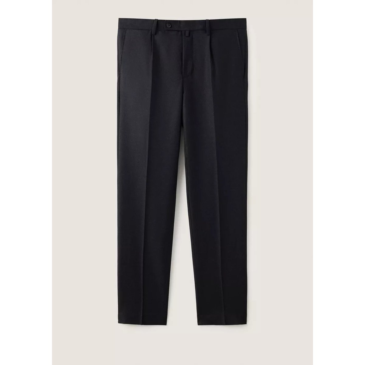 Pantalon de costume en flanelle de laine italienne, coupe slim fit gris anthracite, MANGO MAN
