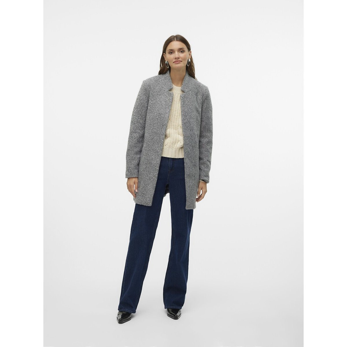 Lightweight Long Jacket medium grey, VERO MODA