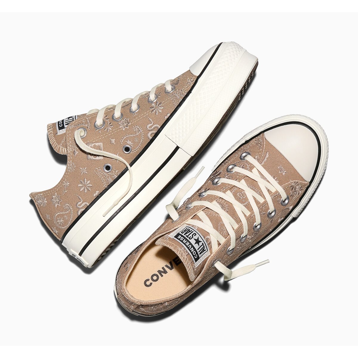 Sneakers CHUCK TAYLOR ALL STAR LIFT OX ELEVATED PAISLEY beige , CONVERSE
