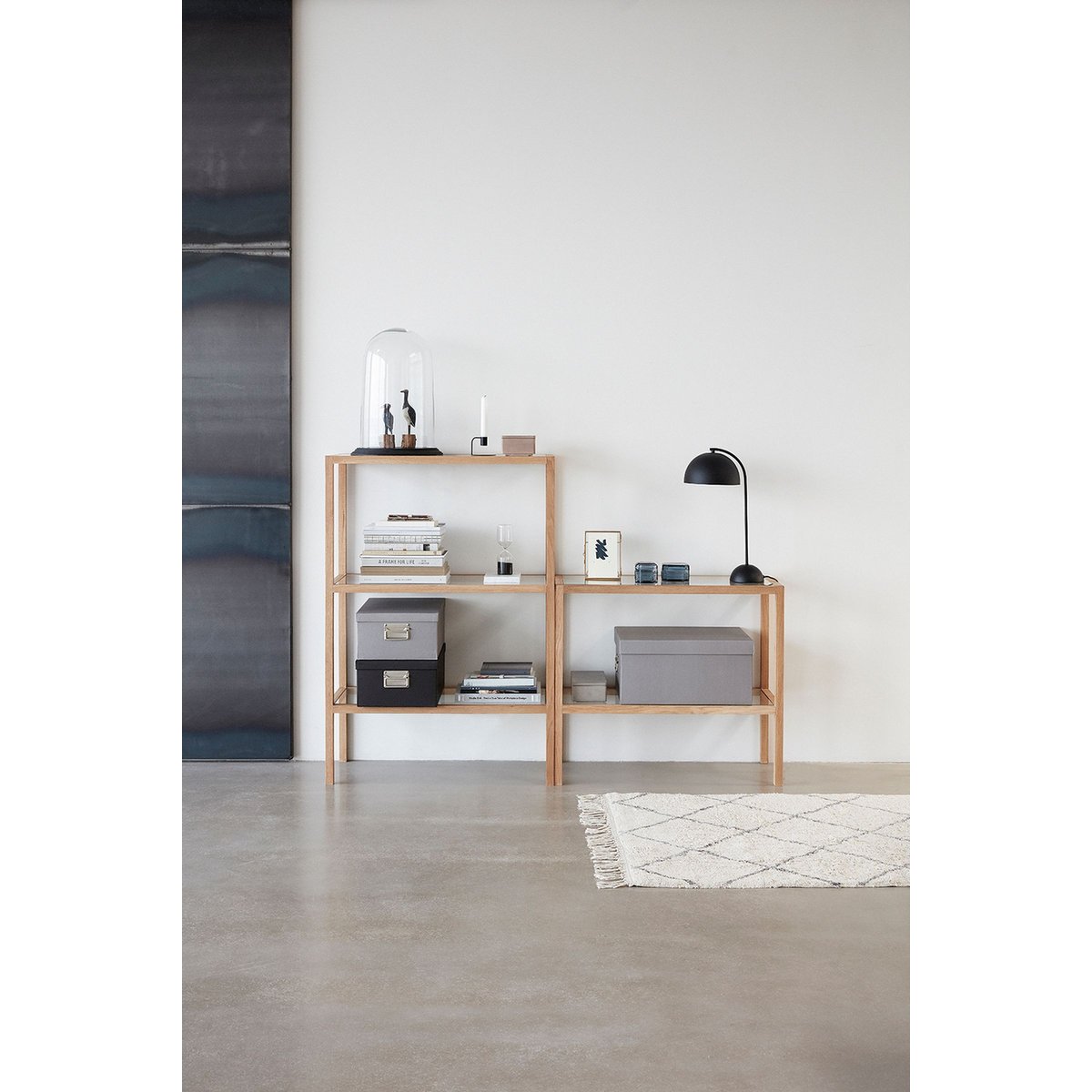Chandelier en fer CURVE noir, HUBSCH