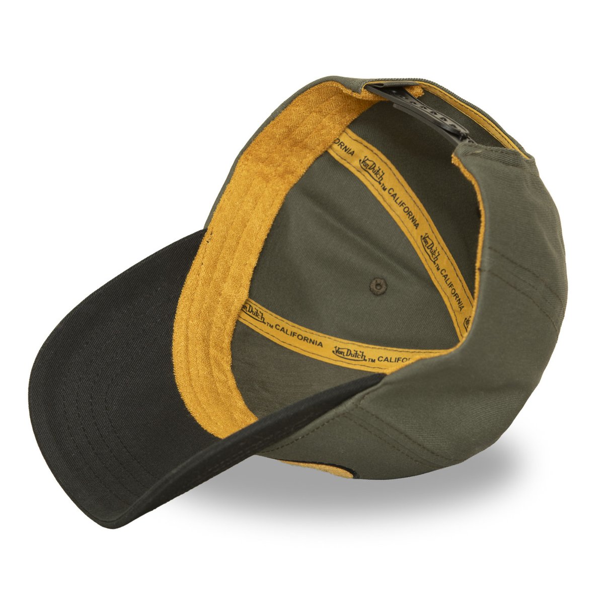 Casquette Baseball Terry kaki/noir/moutarde, VON DUTCH
