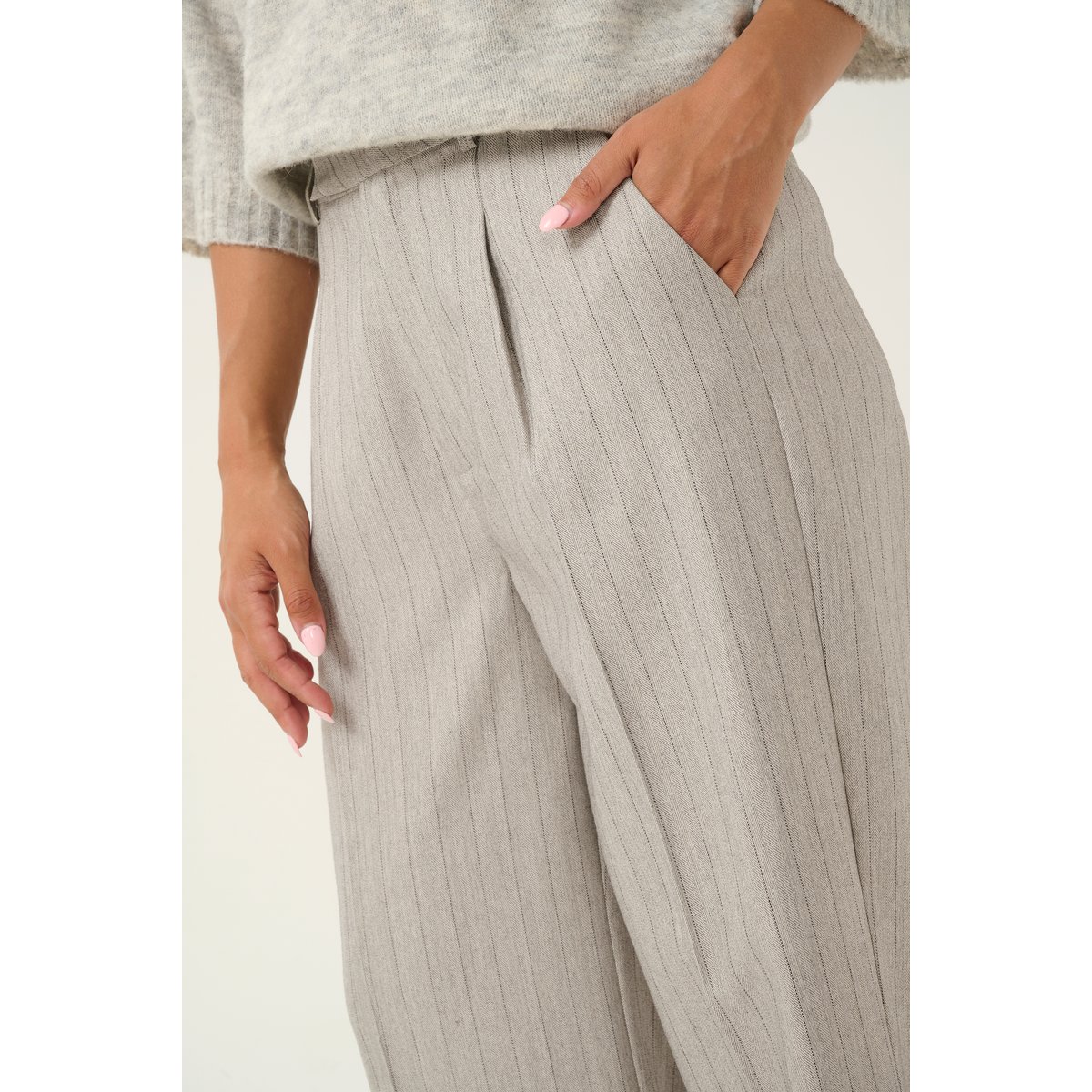 Pants Suiting gris grey pinstripe, KAFFE