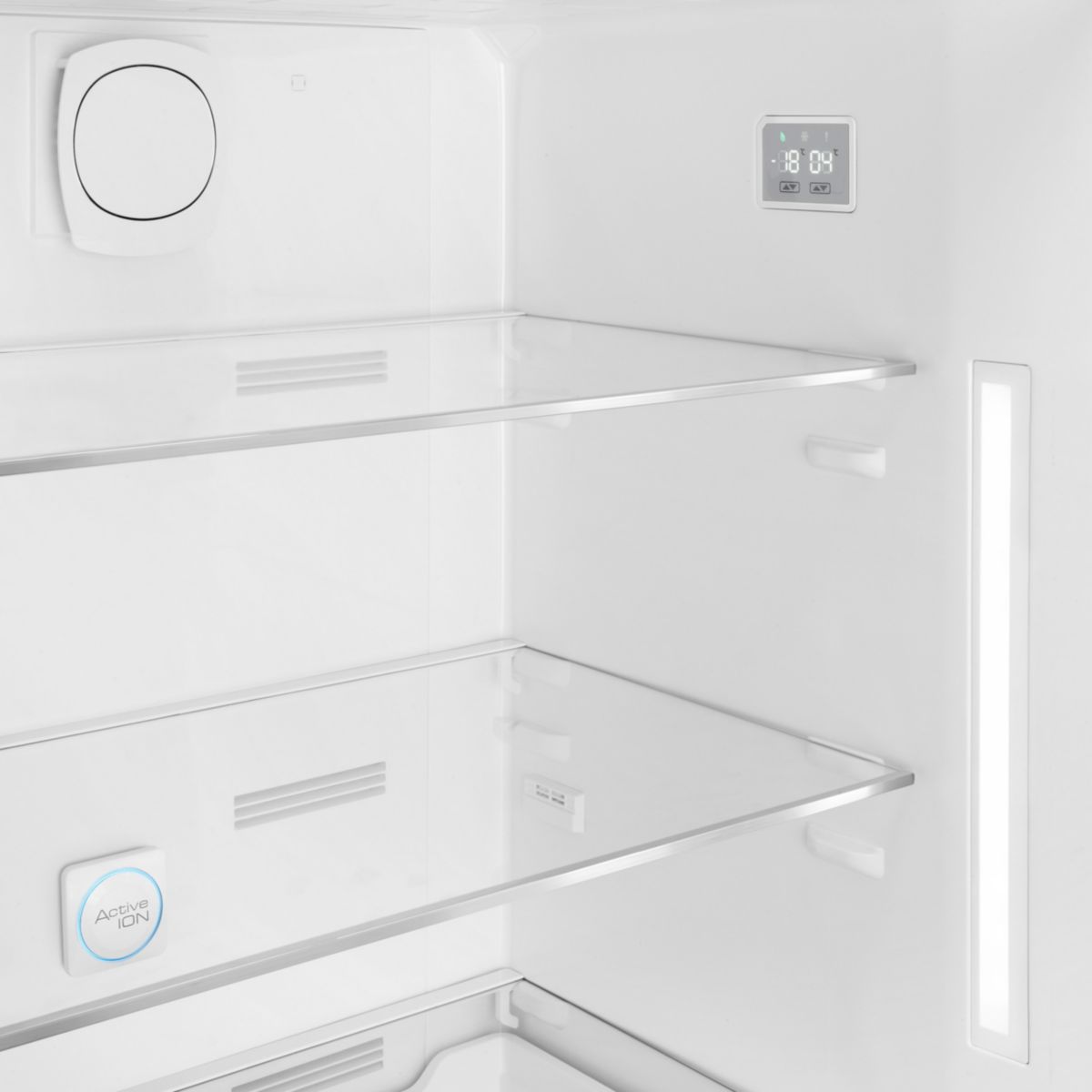 Réfrigérateur 2 portes poignées à droite FAB50 crème brillant, SMEG
