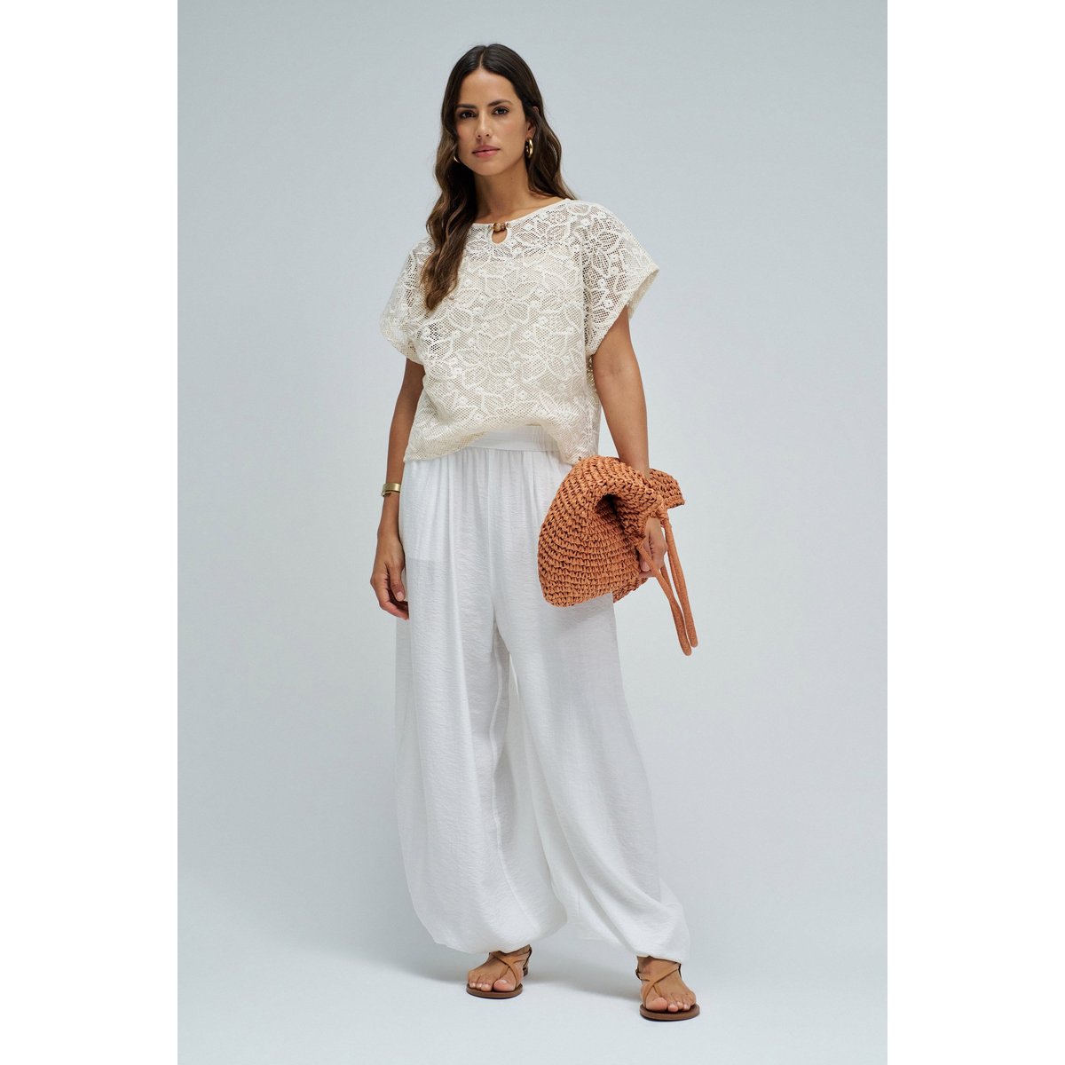 T-SHIRT EN CROCHET beige, SALSA JEANS