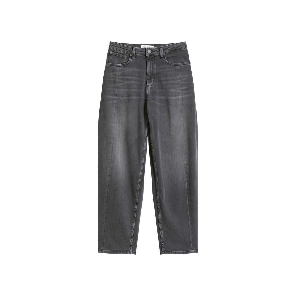 Jeans modèle Lara Barrel en mélange de coton biologique gris, MARC O'POLO