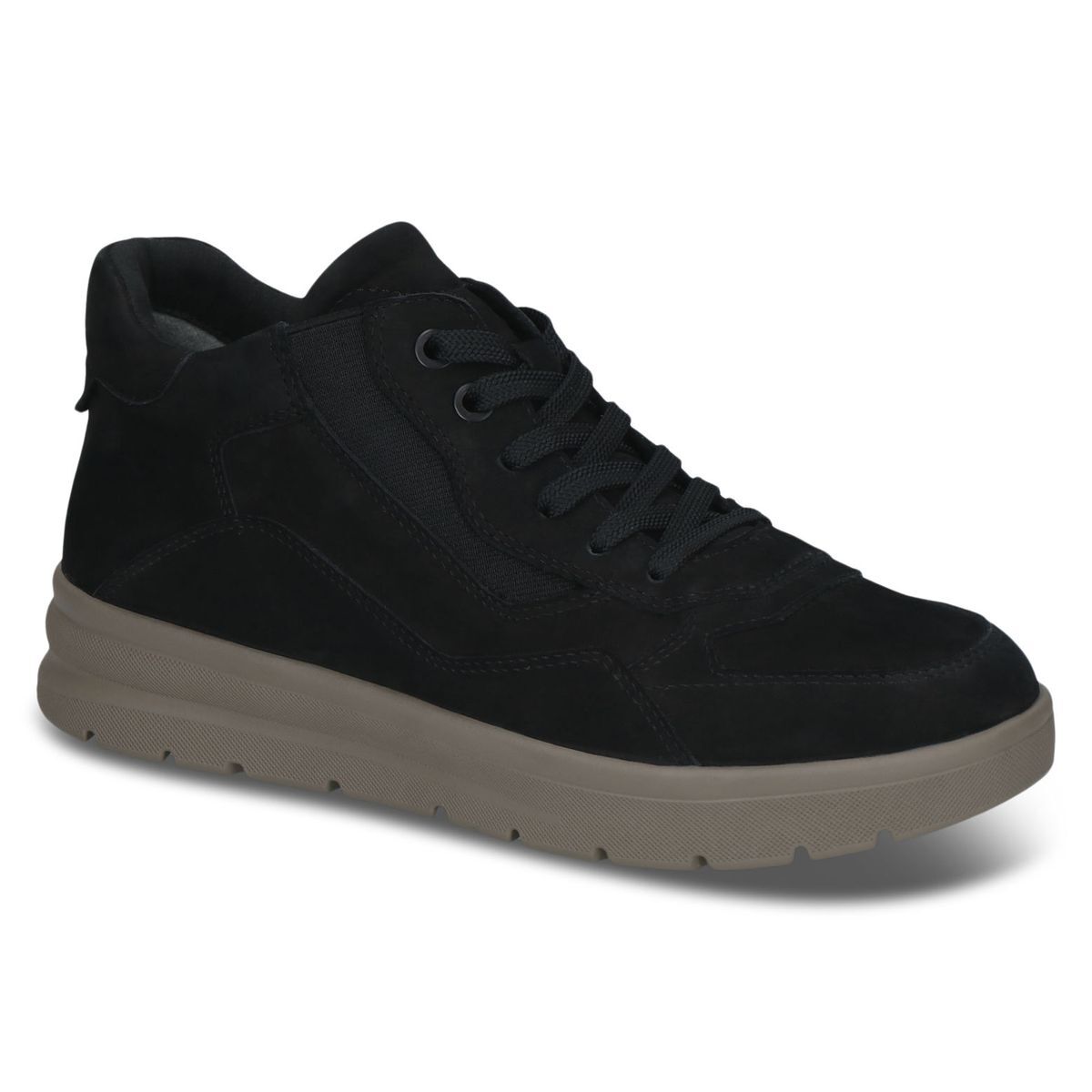Basket en cuir noir nubuck, CAPRICE