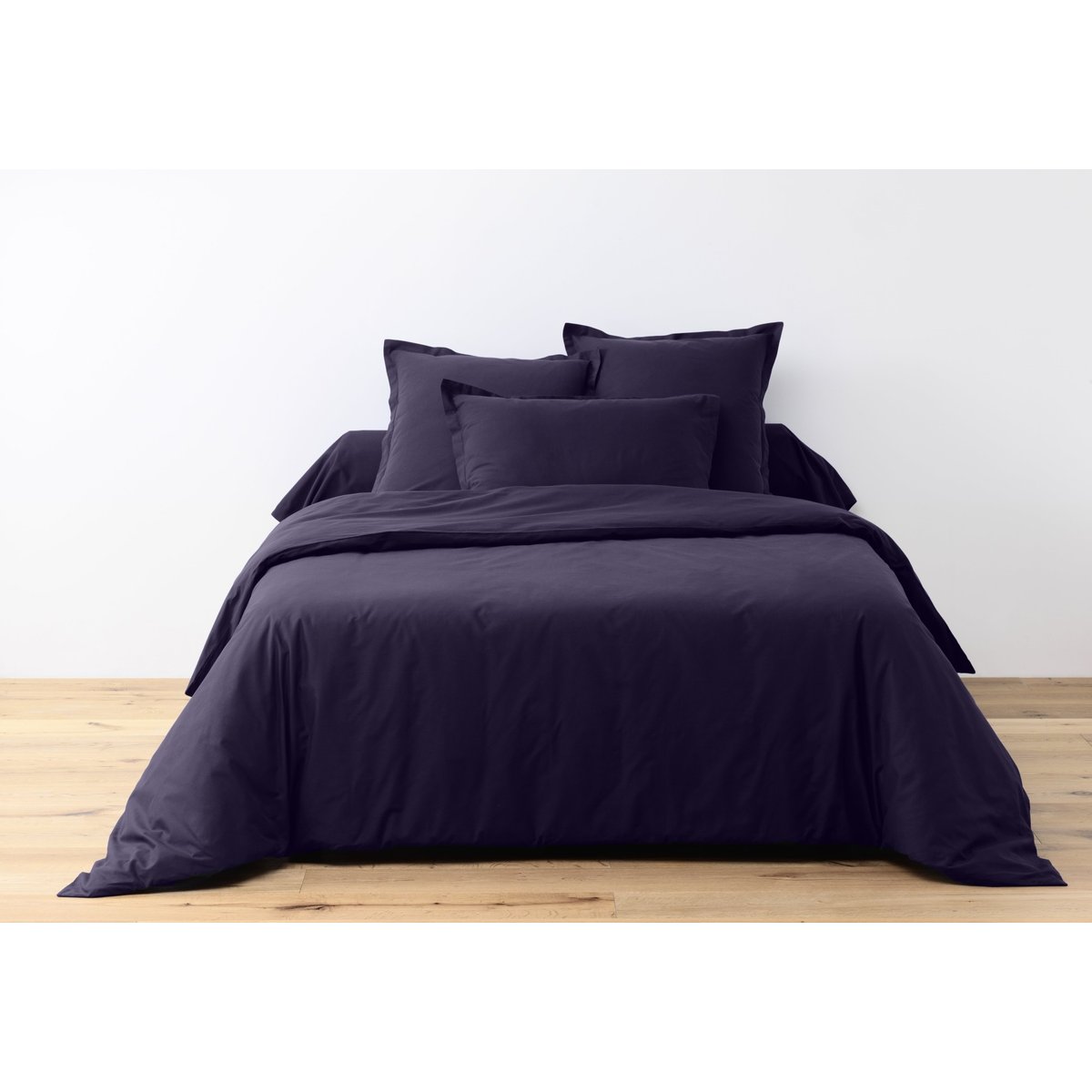 Parure Housse de couette coton uni Passion ivoire, EDEN