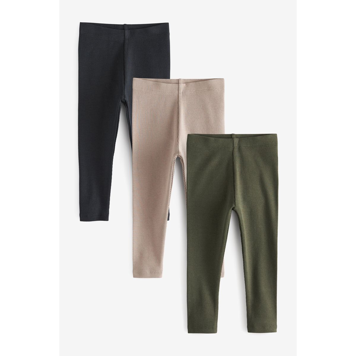 Legging, lot de 3 kaki/grège, NEXT