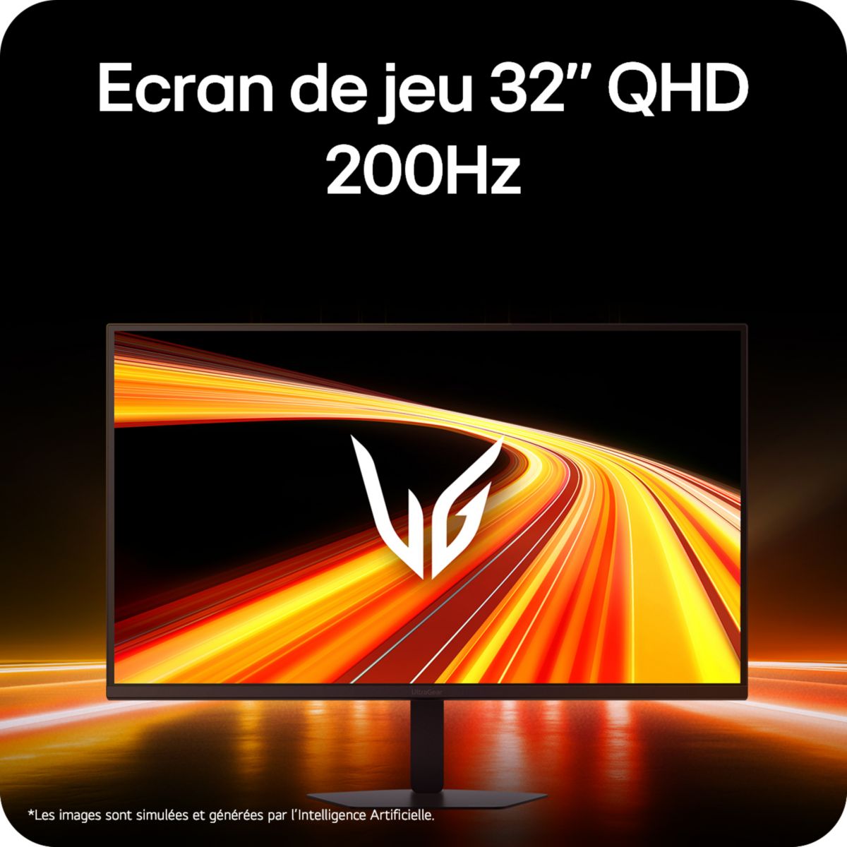 Ecran PC Gamer UltraGear 32G620B 32'' QHD 200Hz IPS 1 ms HDR couleur unique, LG