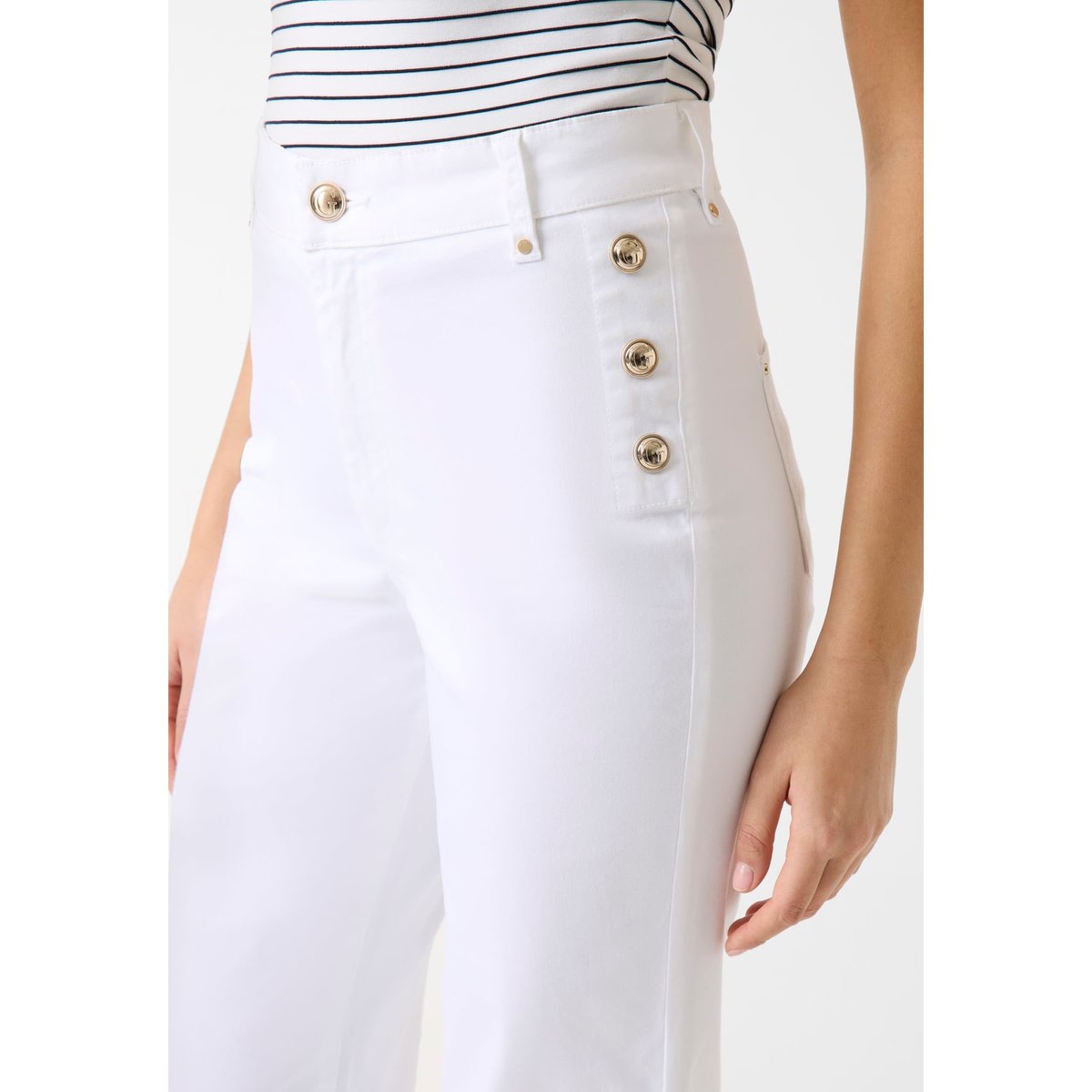 Nouveau Pantalon Faye Chino blanc, GUESS