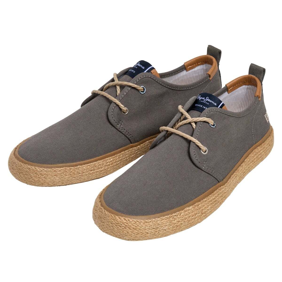 Baskets Blucher Avec Détails En Jute vert gamme, PEPE JEANS