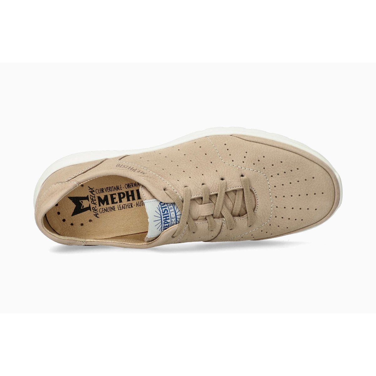 Baskets en cuir WAREN beige p5145052, MEPHISTO
