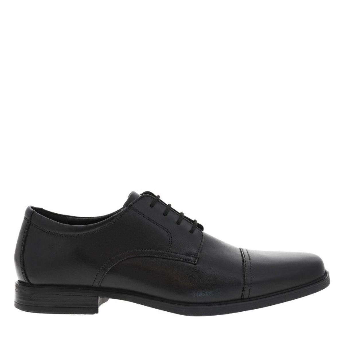 Chaussures richelieu en cuir Howard Cap noir, CLARKS