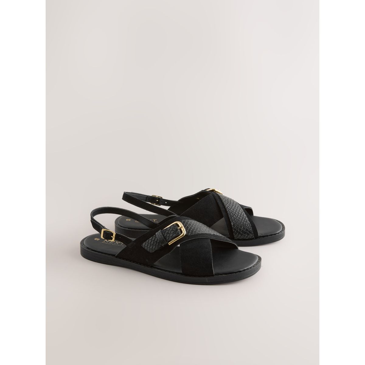 Sandales avec boucle forever comfort® noir, NEXT