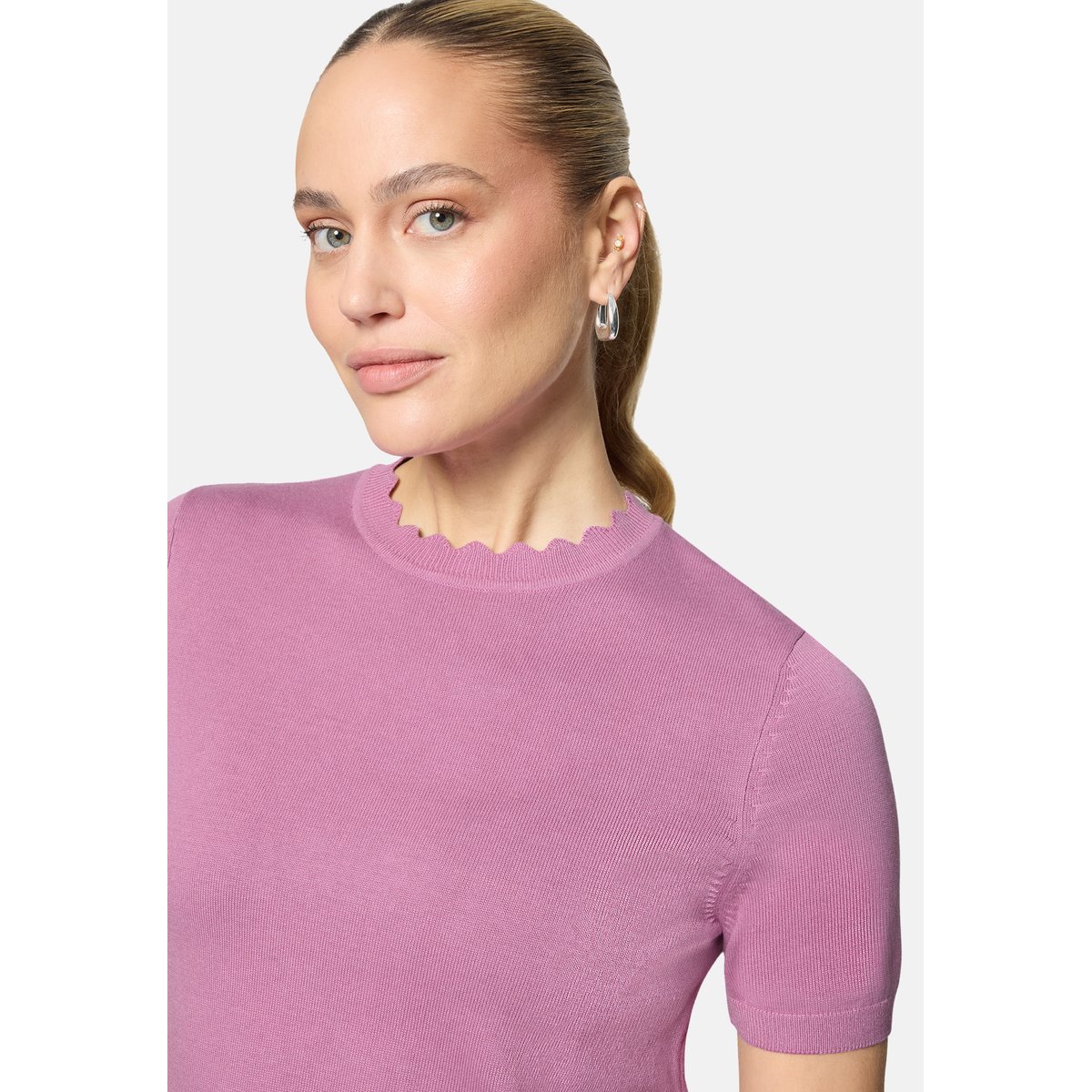 Pull en maille de texture ondulée smoky grape, ZERO