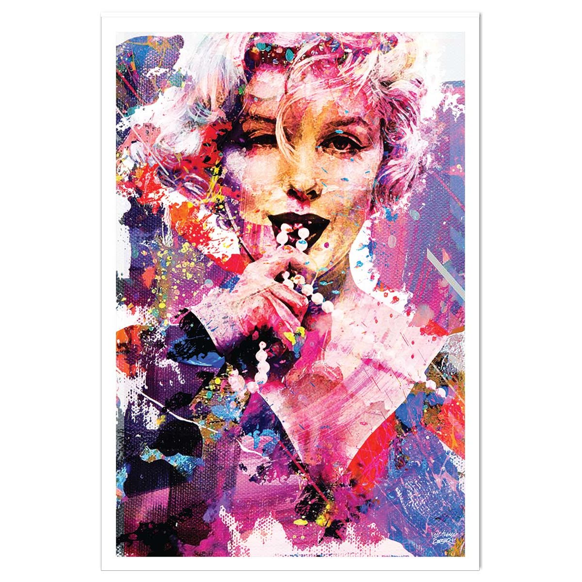 Affiche illustration graffiti marilyn affiche seule, HEXOA