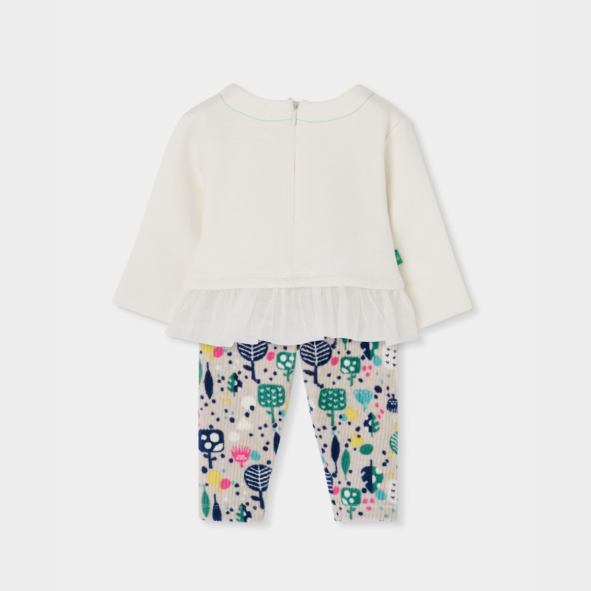 Ensemble bébé maille imprimé arbres blanc, BOBOLI