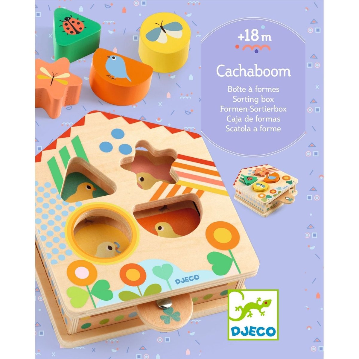 Boîte à formes Cachaboom multicolore, DJECO