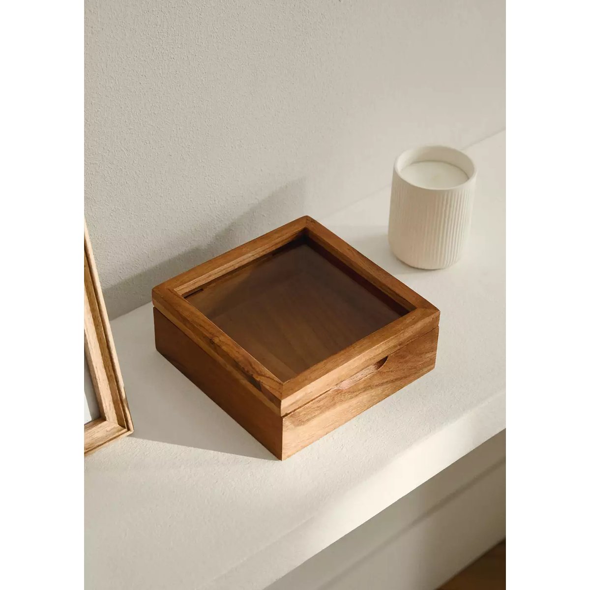 Coffret à bijoux en bois de taille moyenne marron, MANGO HOME
