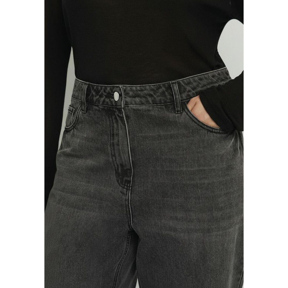 Jean Mom Fit lavage foncé gris, FIORELLA RUBINO