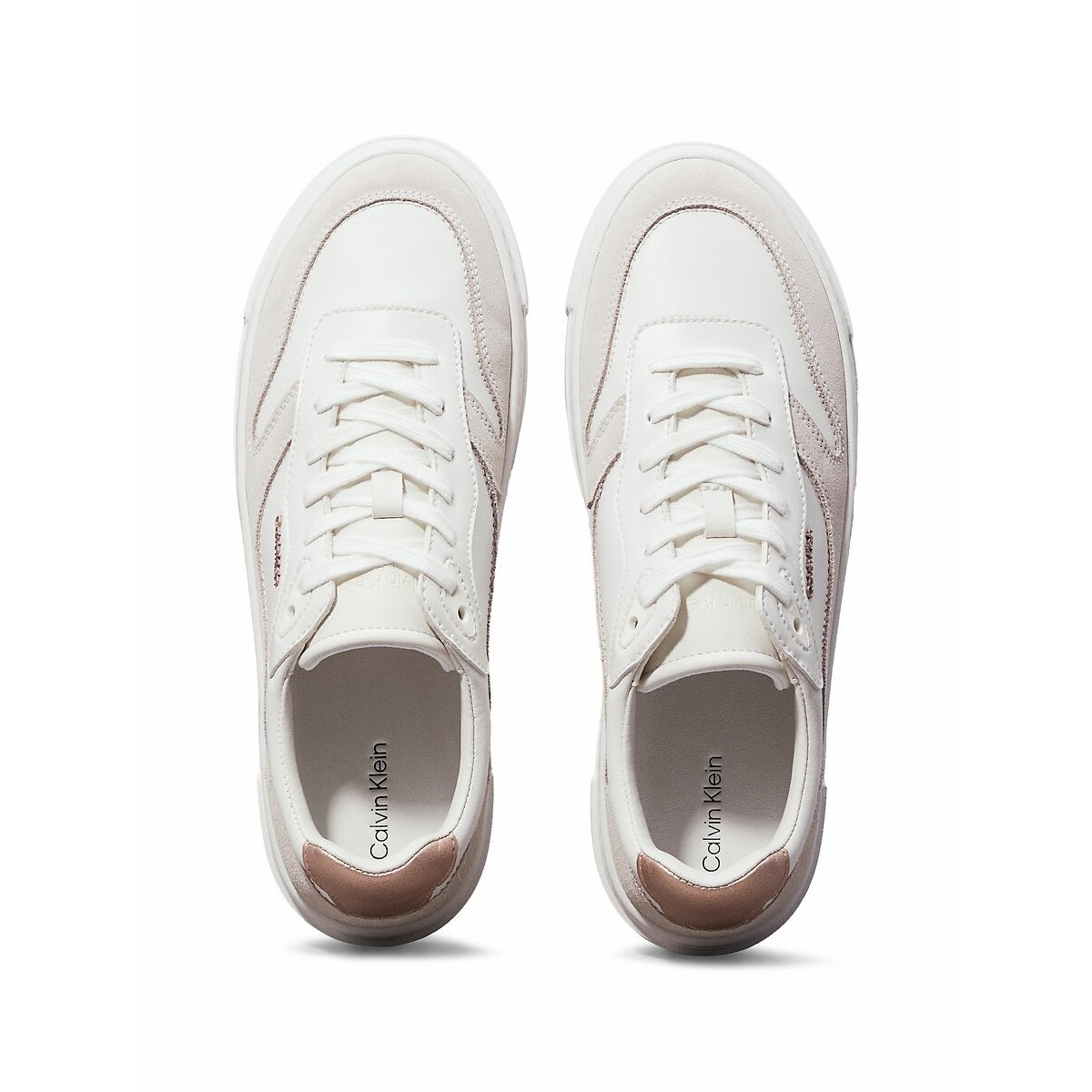 Cupsole Lace Up W/ML Mix M Trainers in Leather white, CALVIN KLEIN JEANS