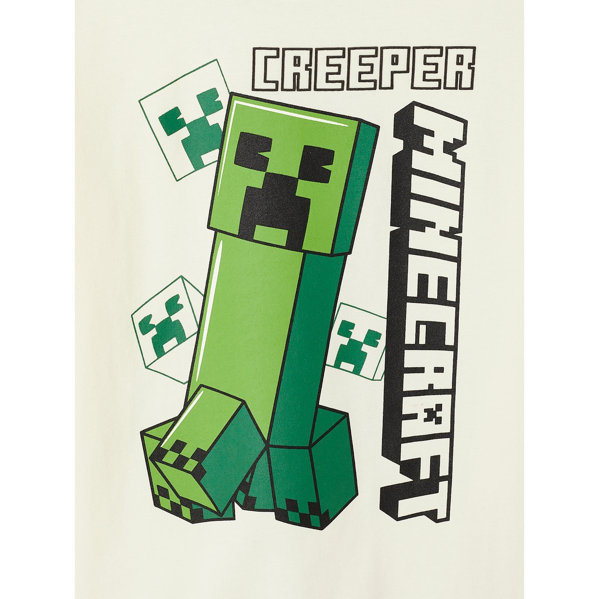 Tee-shirt Minecraft® Creeper écru, VERTBAUDET