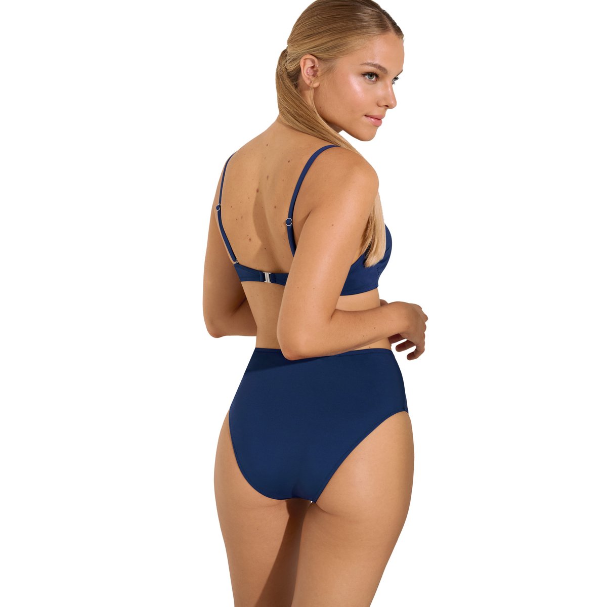 Haut maillot de bain bandeau balconnet préformé Palma bleu marine, LISCA