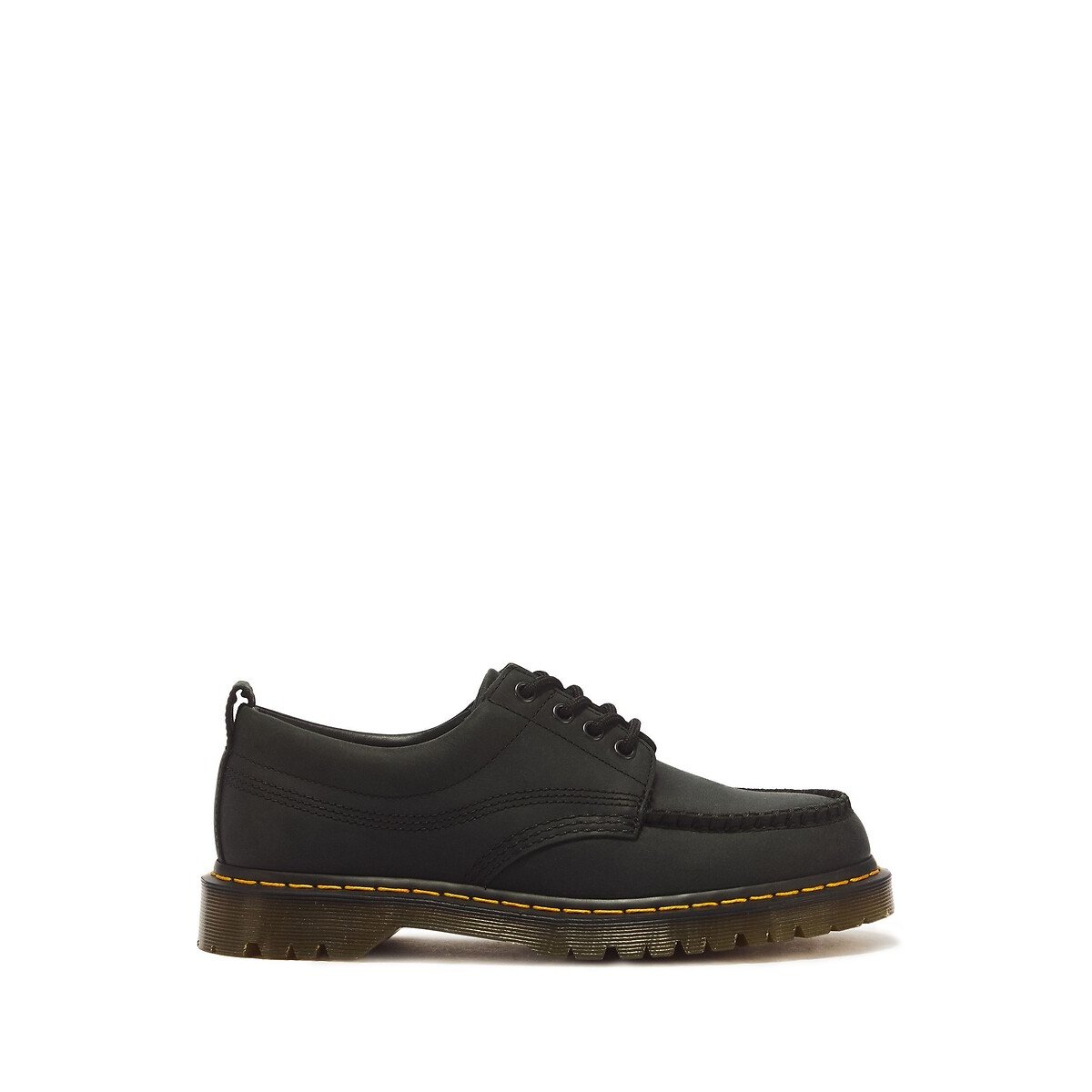 Derbies Lowell en cuir Crazy Horse noir, DR. MARTENS
