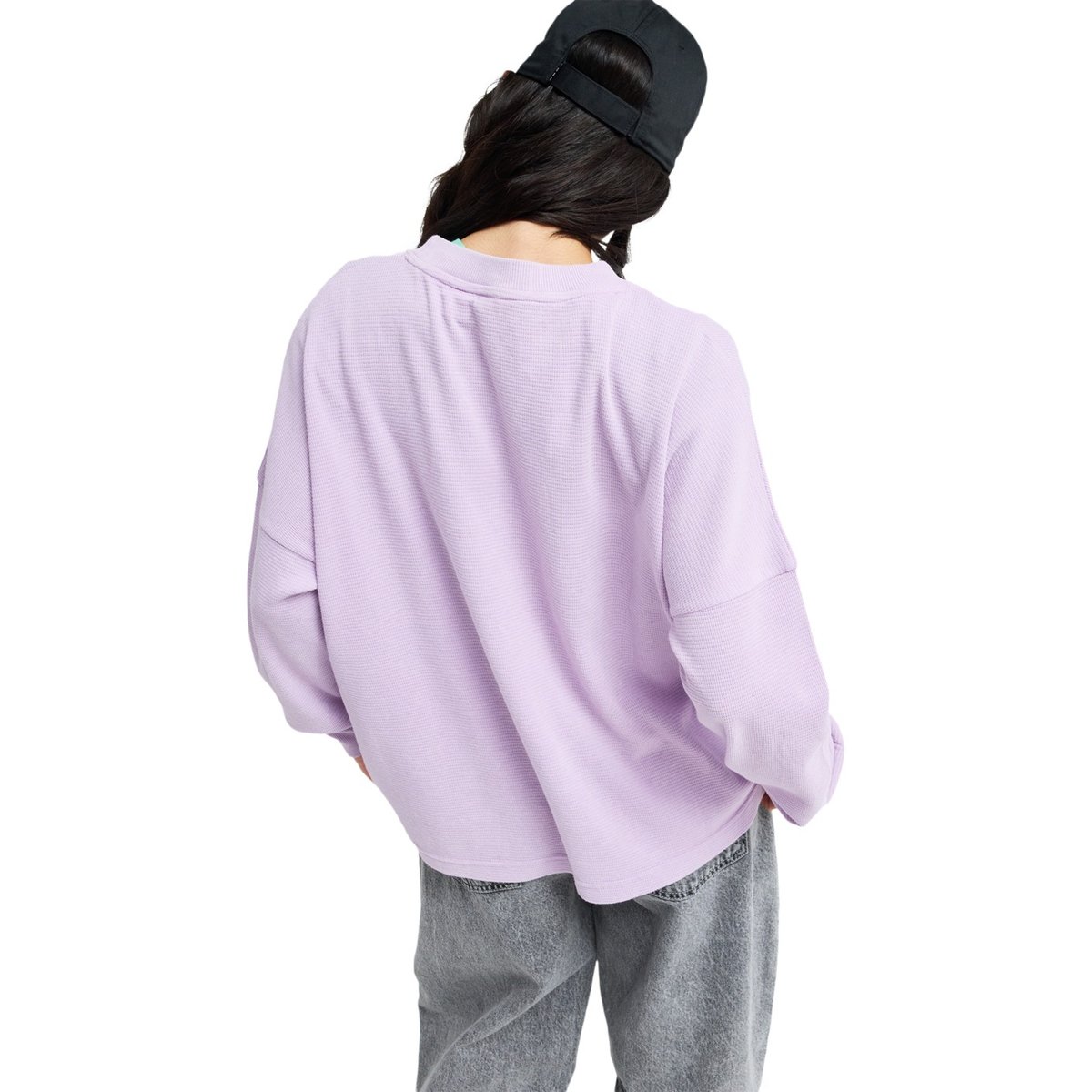 T-Shirt, manches longues, col rond, Uni. violet crocus petal, ROXY