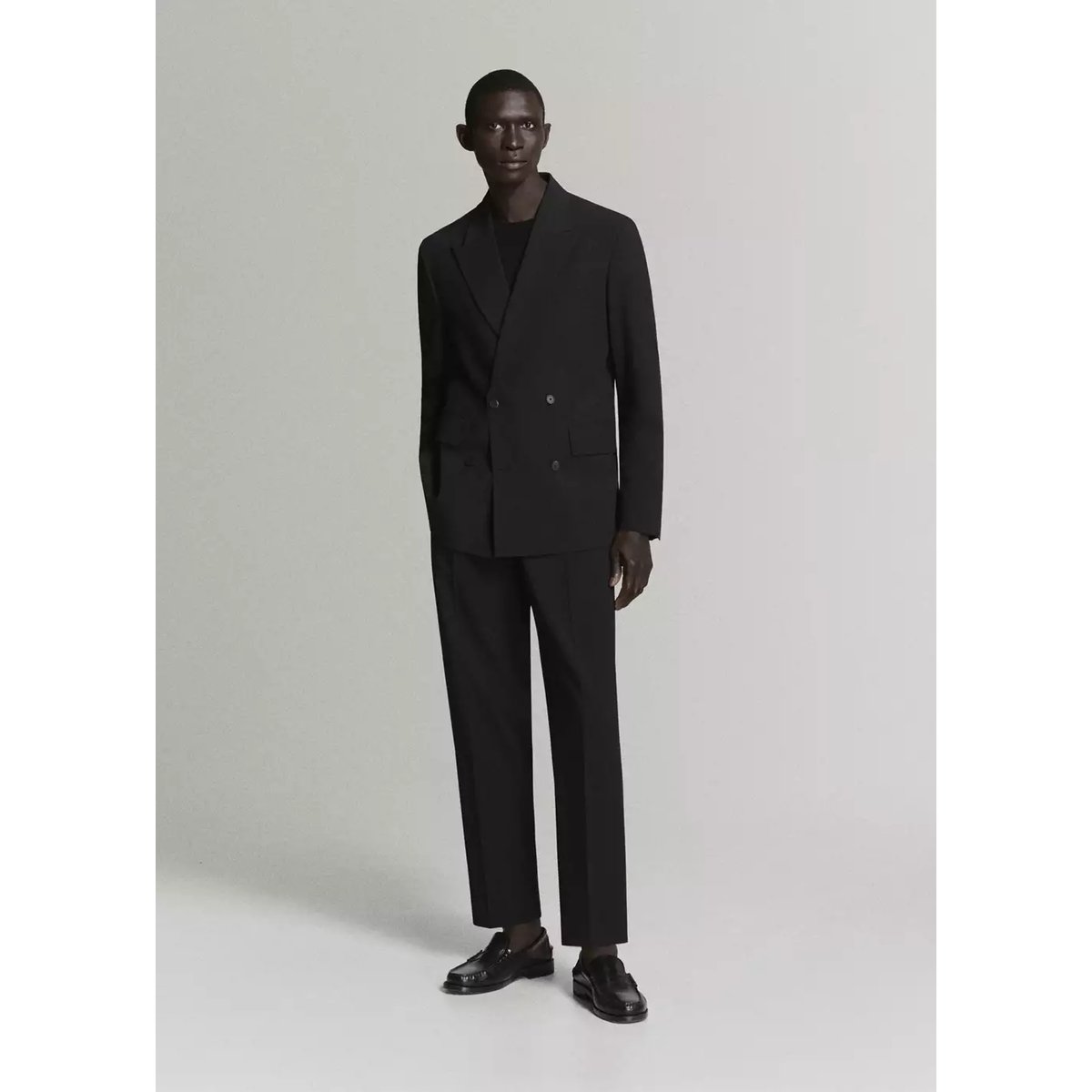 Veste de costume Boston coupe regular croisée noir, MANGO MAN