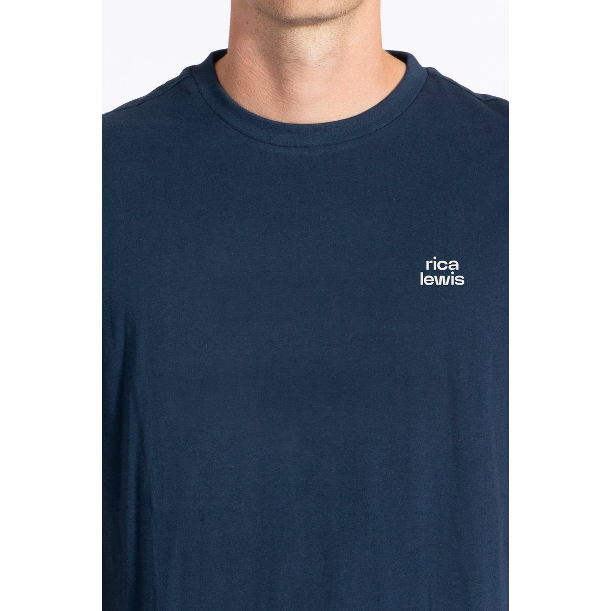 T-shirt Essentiel en coton SIGNAT6 bleu marine, RICA LEWIS