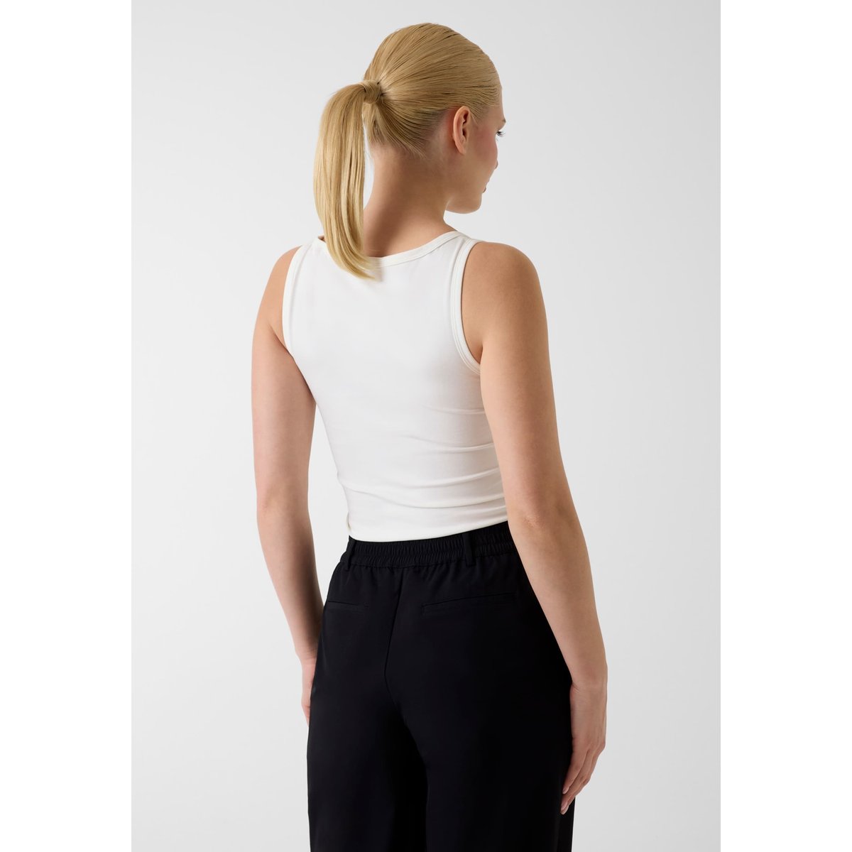 Débardeur Avec Logo Brodé blanc, GUESS