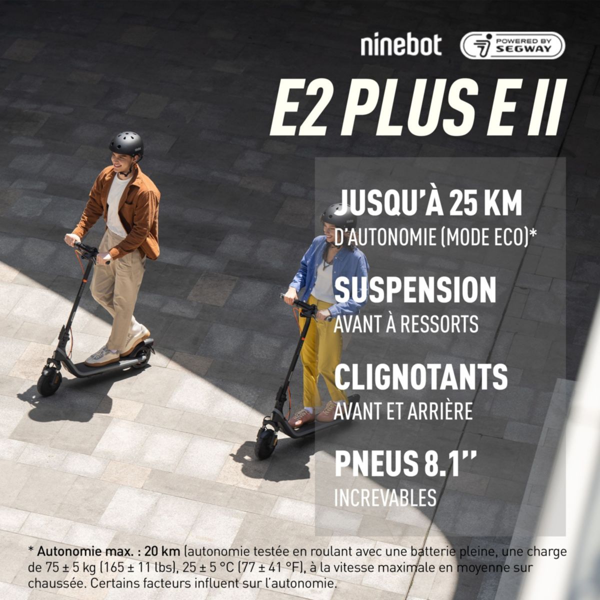 Trottinette électrique E2 Plus II couleur unique, NINEBOT