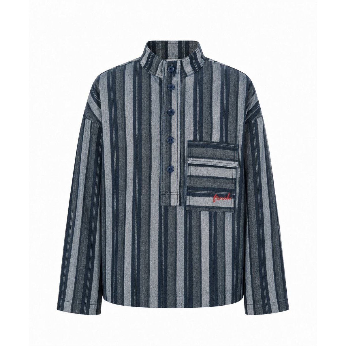 Blouse Nydri en coton NYDRI bleu nuit, FRNCH