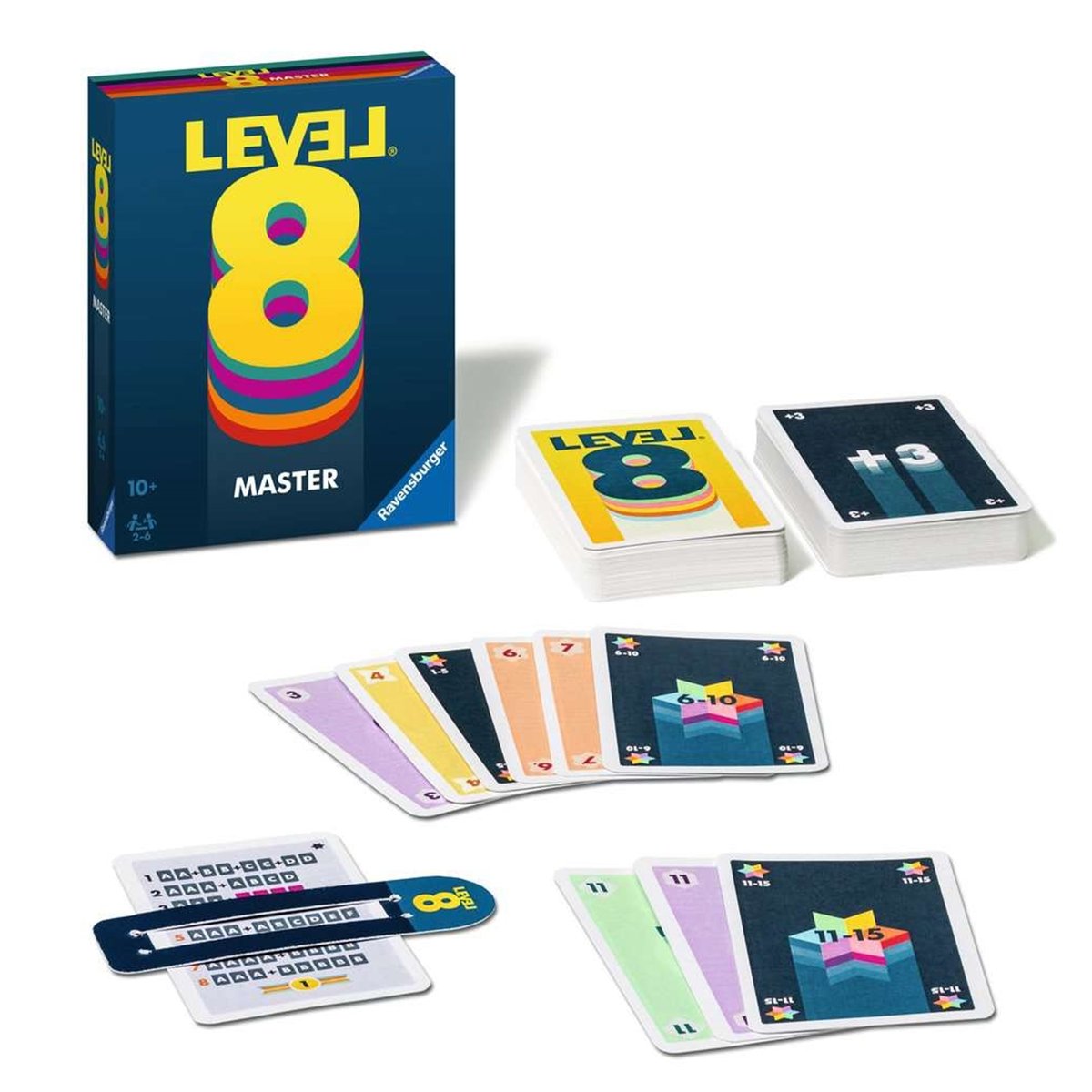 Level 8 - Master - Jeu de cartes couleur unique, RAVENSBURGER