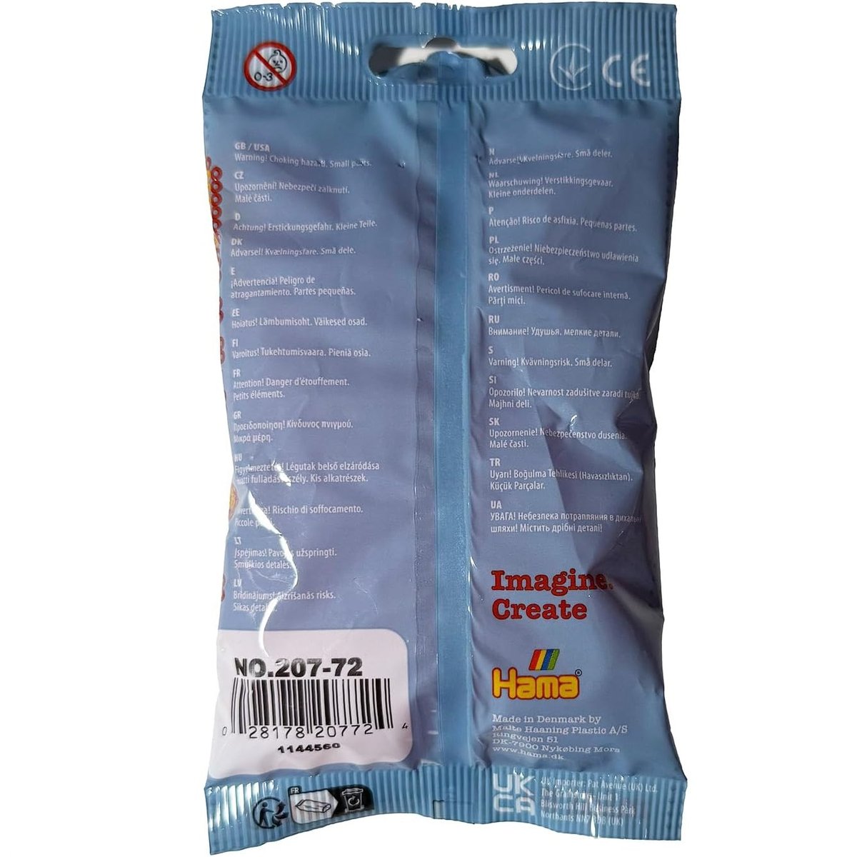 Sachet 1000 perles plastique Midi rose transparent rose, HAMA