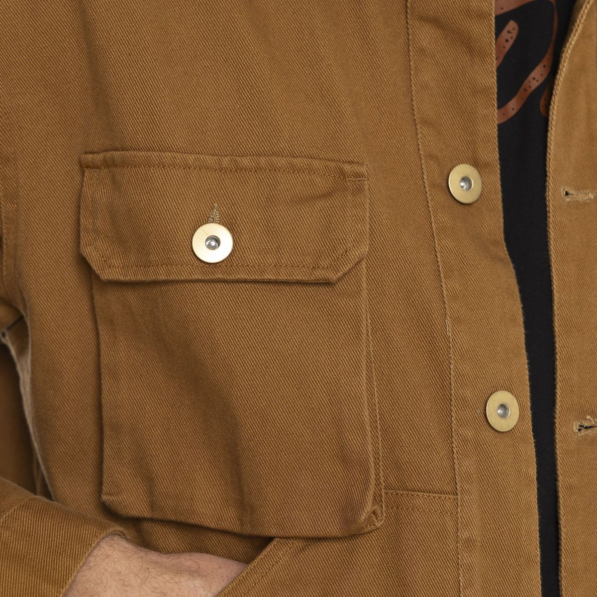 Surchemise en coton WORKER camel, VON DUTCH