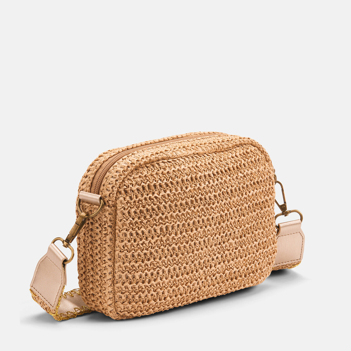Bolso de mano con bandolera, Adette beige              , PIECES