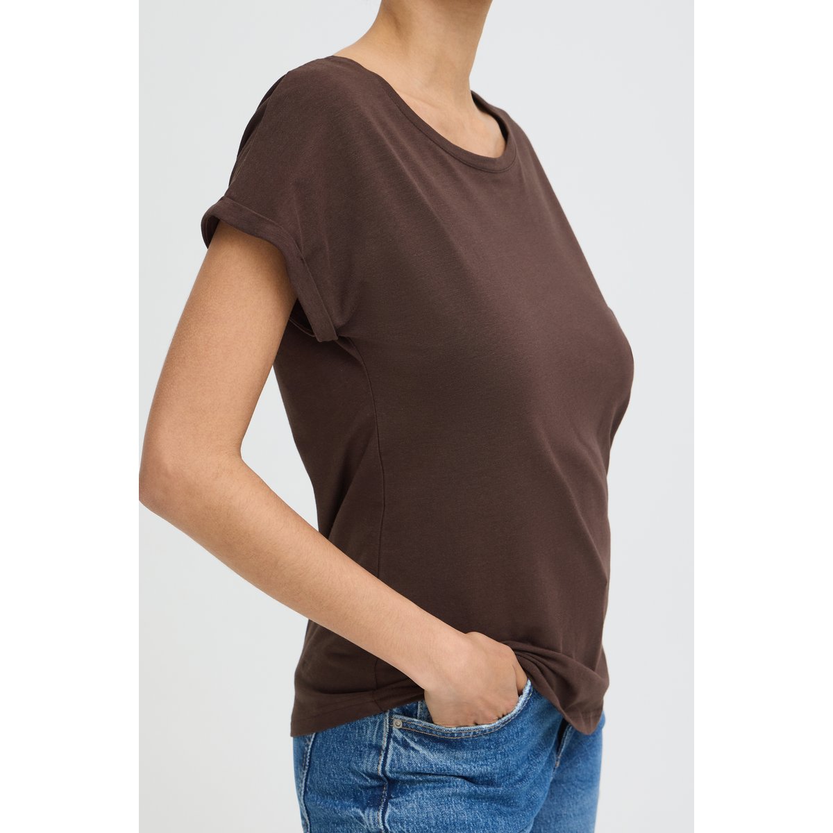 T-shirt marron java, B.YOUNG
