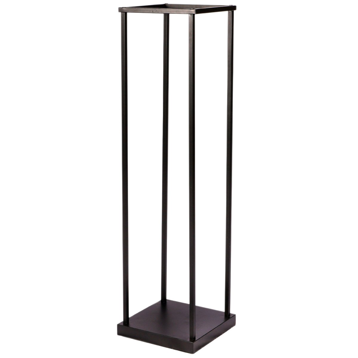 Range bûches pour intérieur en métal noir 31.5x31.5x115cm noir, WADIGA