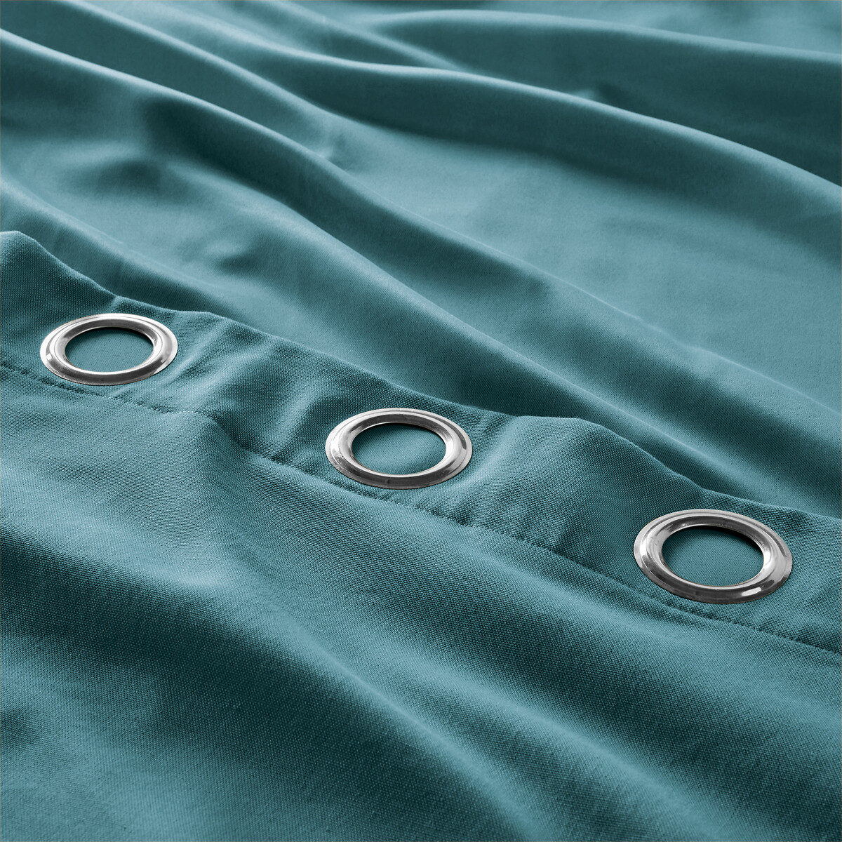 Scenario Cotton Blackout Eyelet Curtain teal green, LA REDOUTE INTERIEURS