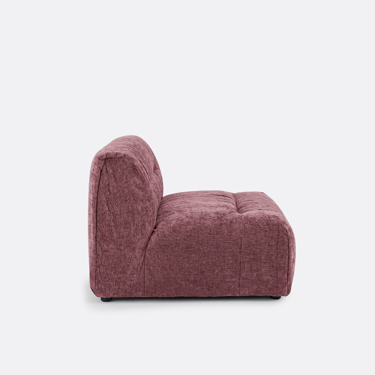 Élément chauffeuse pour canapé modulable, en chenille flammée, SWEETY prune, LA REDOUTE INTERIEURS