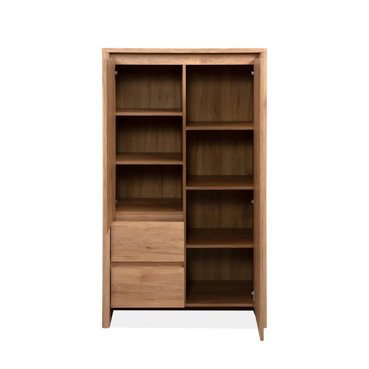 Buffet haut effet bois 2 portes 2 tiroirs ALVA bois naturel, PIER IMPORT