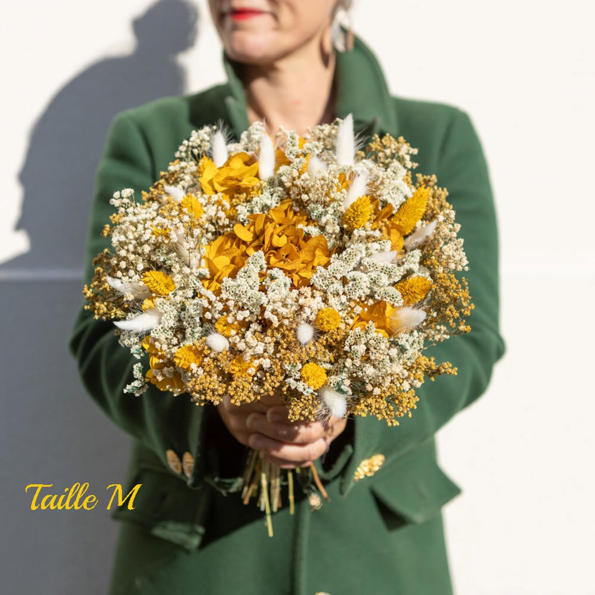 Bouquet de fleurs séchées M CARMEN jaune, RECONCILIATION VEGETALE